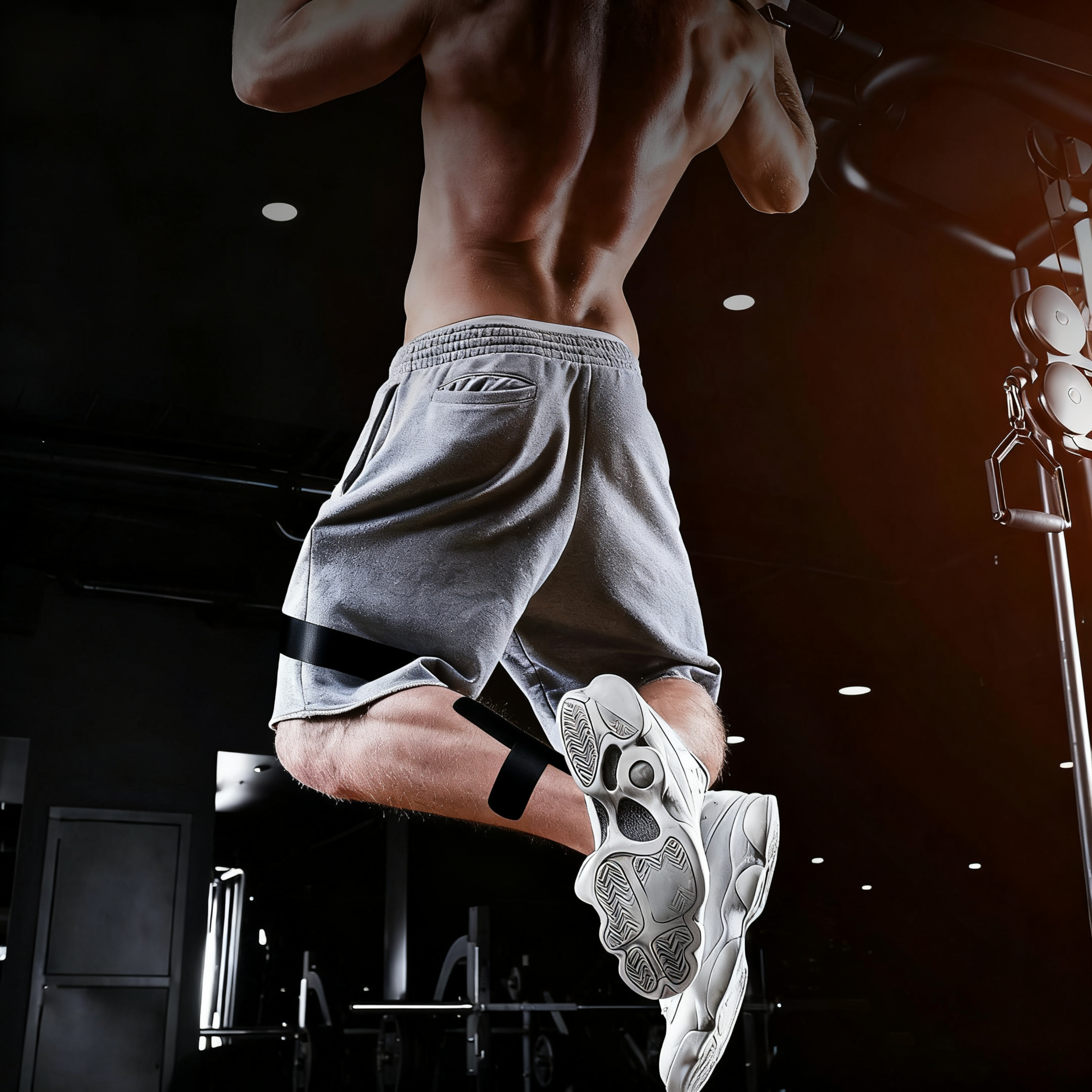 แผ่นแปะกล้ามเนื้อเทปกายภาพก่อนตัดสำหรับน่อง