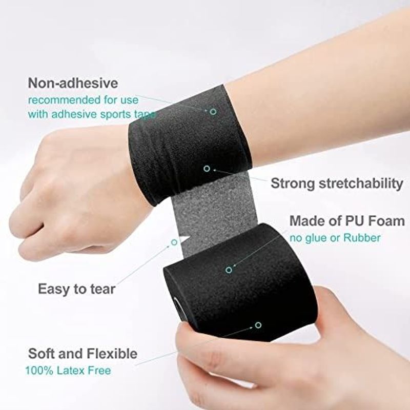 Foam Underwrap Pre-Tape สำหรับเทปกีฬา, Underwrap ป้องกันยางลาเท็กซ์สำหรับกีฬาและการฝึกอบรม Foam Underwrap Pre-Tape สำหรับเทปกีฬา, Underwrap ป้องกันยางลาเท็กซ์สำหรับกีฬาและการฝึกอบรม